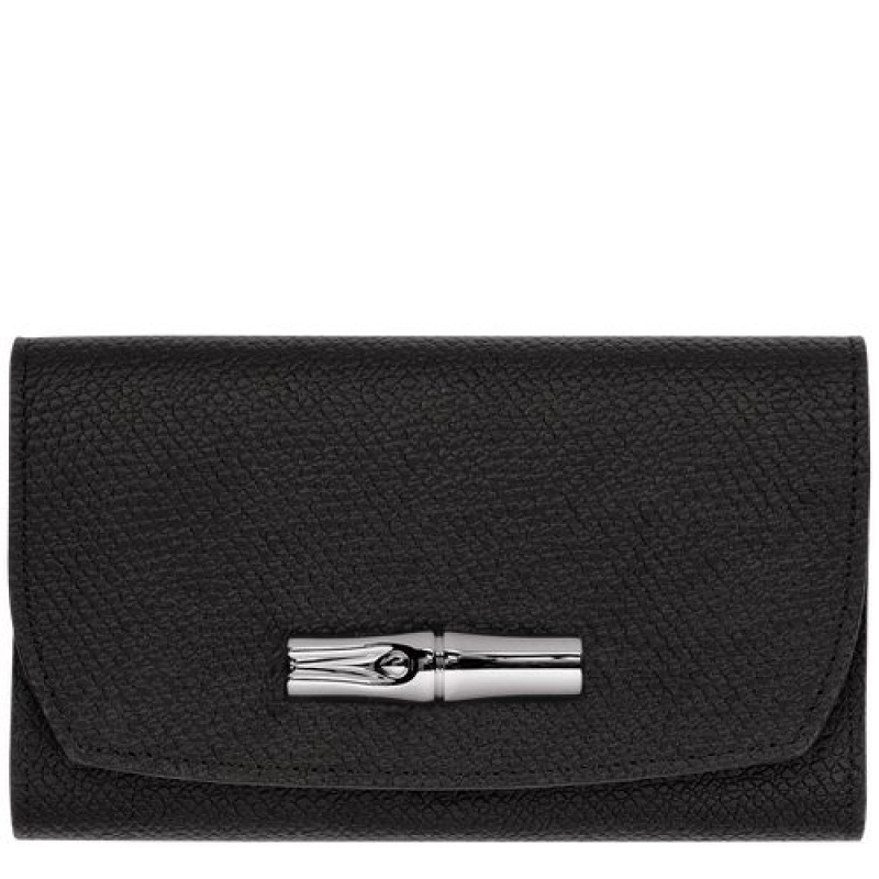 Longchamp Roseau Compact wallet Black | OYNZBKW-15