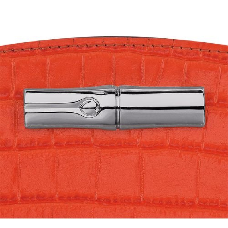 Longchamp Roseau Compact wallet Orange | KWLBGOC-61