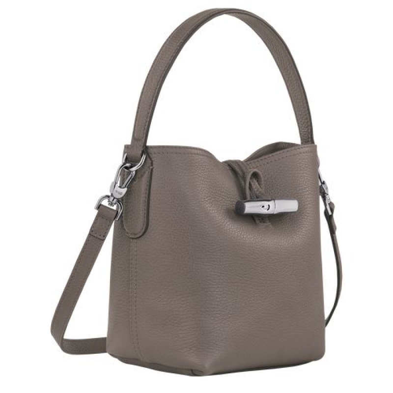 Longchamp Roseau Essential Bucket bag S Grey | CHAEPQU-63