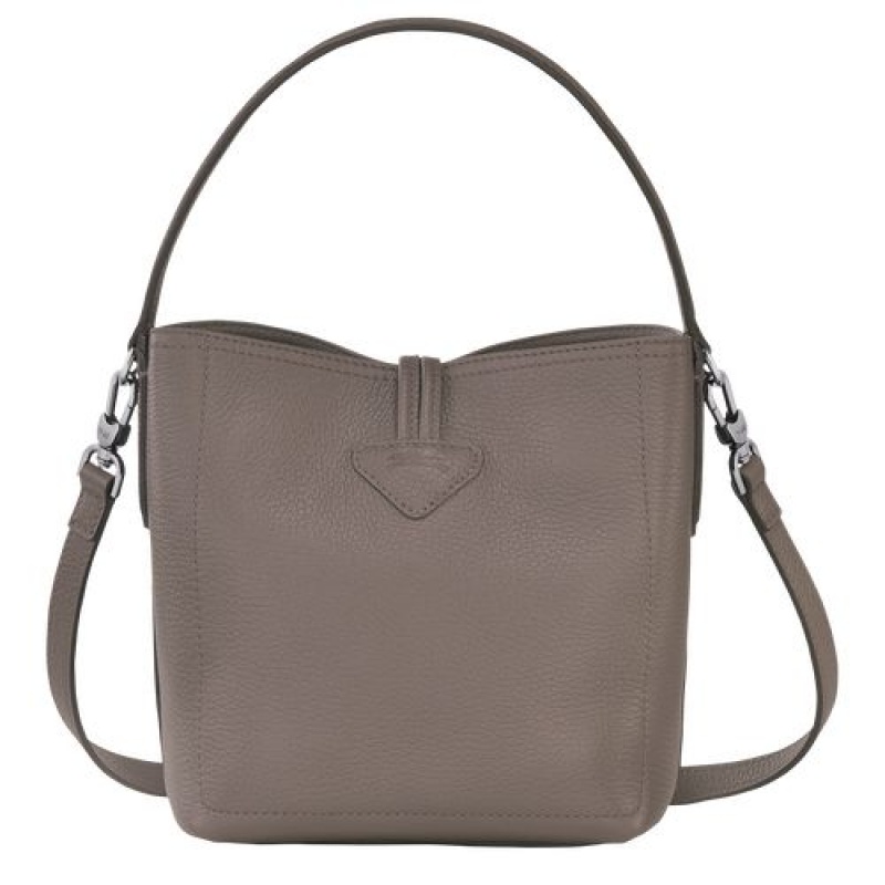 Longchamp Roseau Essential Bucket bag S Grey | CHAEPQU-63