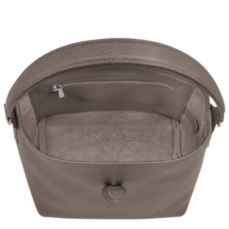 Longchamp Roseau Essential Bucket bag S Grey | CHAEPQU-63