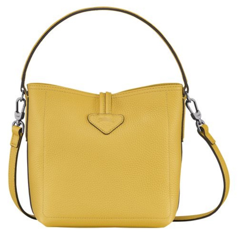 Longchamp Roseau Essential Bucket bag S Yellow | VCKFOMR-53