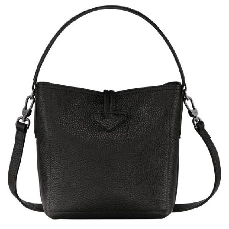 Longchamp Roseau Essential Bucket bag S Black | XNEPSTG-75