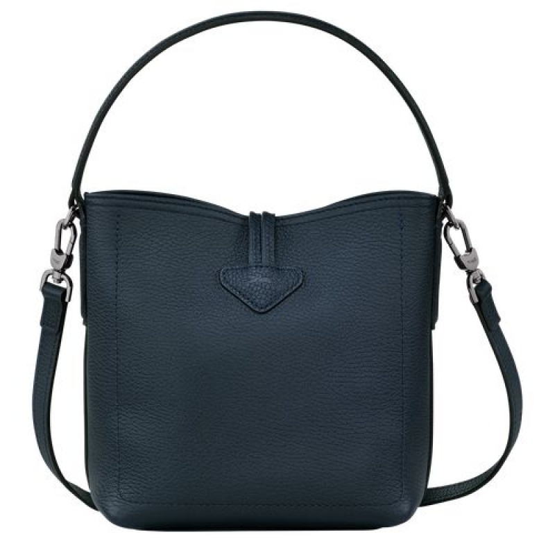 Longchamp Roseau Essential Bucket bag S Navy | FAOQKTN-35