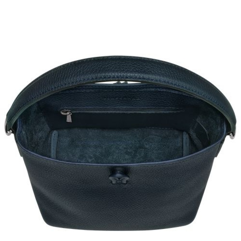 Longchamp Roseau Essential Bucket bag S Navy | FAOQKTN-35