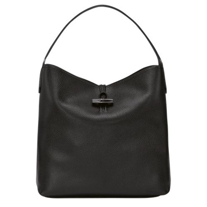 Longchamp Roseau Essential Hobo bag Black | TQAMCSF-06