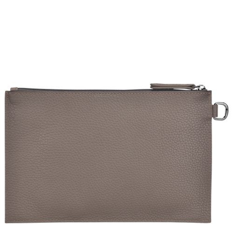 Longchamp Roseau Essential Pouch Grey | TWARUNH-25