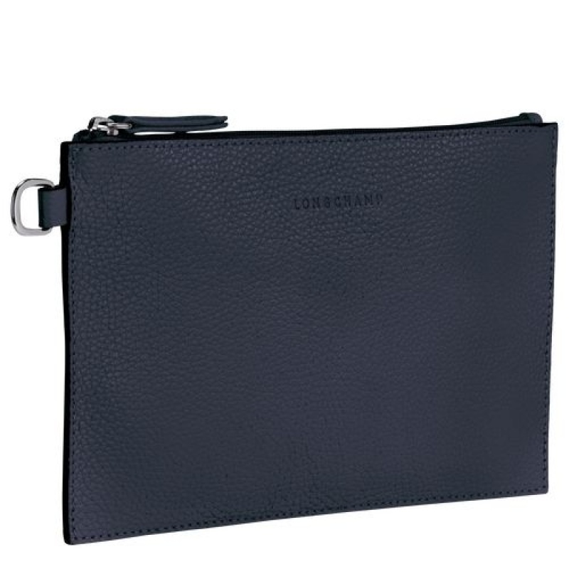 Longchamp Roseau Essential Pouch Navy | GHOFQIE-43