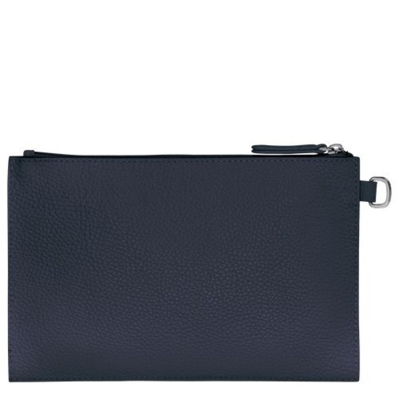 Longchamp Roseau Essential Pouch Navy | GHOFQIE-43