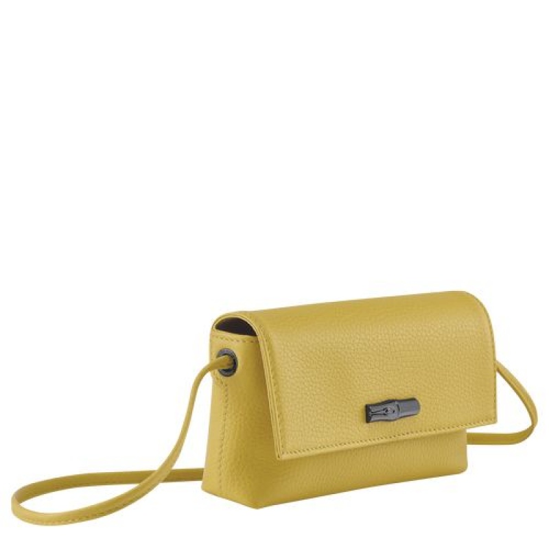 Longchamp Roseau Essential Pouch Yellow | QNJPABV-76