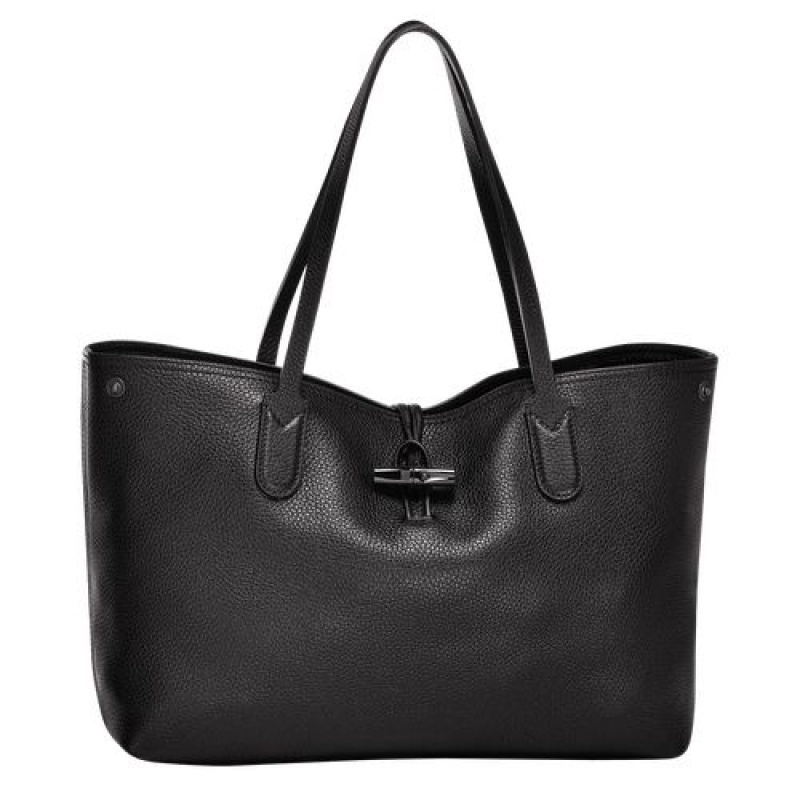 Longchamp Roseau Essential Shoulder bag Black | NRWVFOU-16