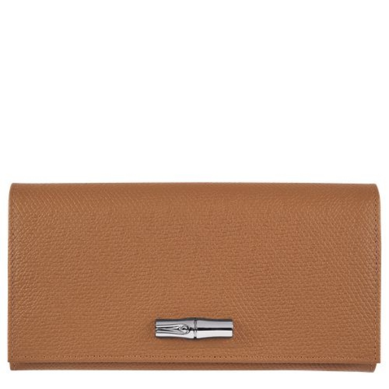 Longchamp Roseau Long continental wallet Natural | RFLEVWQ-19