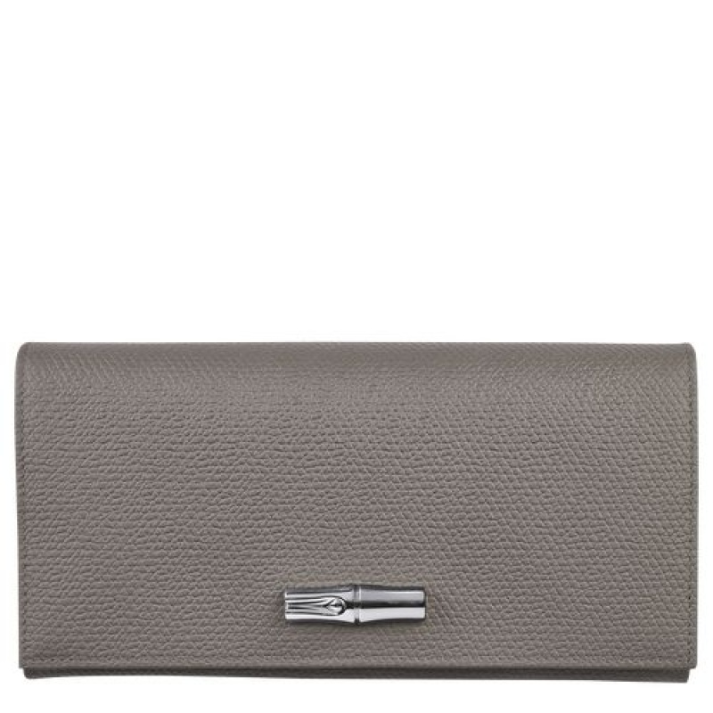 Longchamp Roseau Long continental wallet Turtledove | BNIYPOE-08