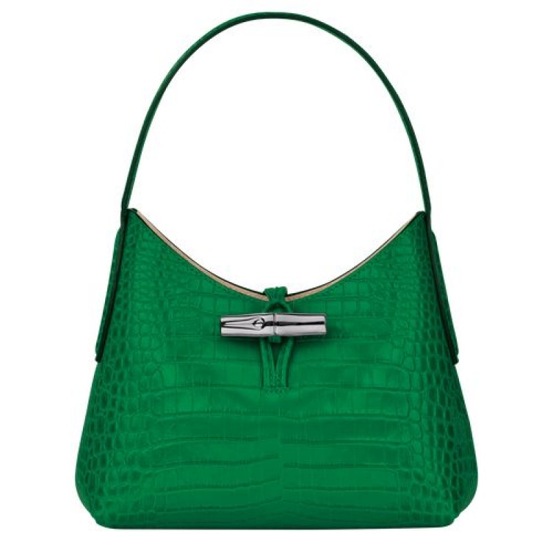 Longchamp Roseau Shoulder bag XS Green | DNPOJKS-84