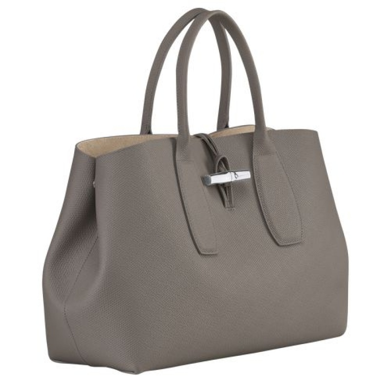 Longchamp Roseau Top handle bag L Turtledove | LGEFCUH-94