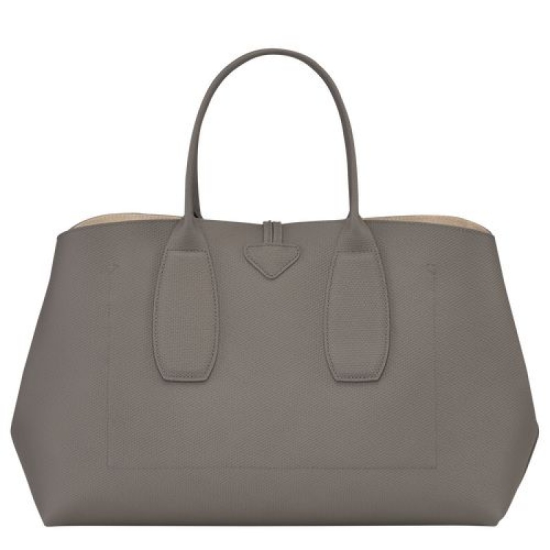 Longchamp Roseau Top handle bag L Turtledove | LGEFCUH-94