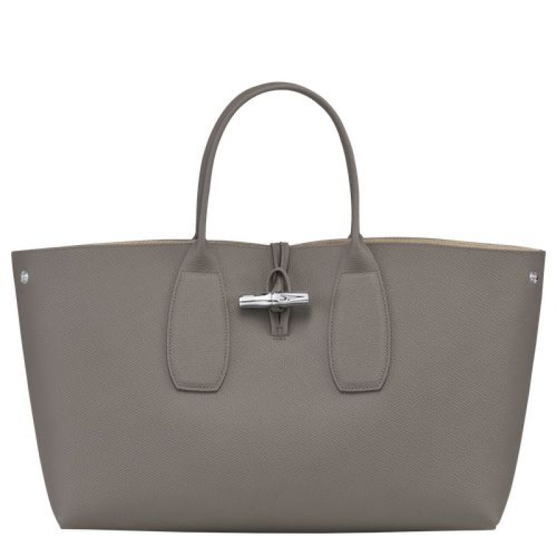 Longchamp Roseau Top handle bag L Turtledove | LGEFCUH-94