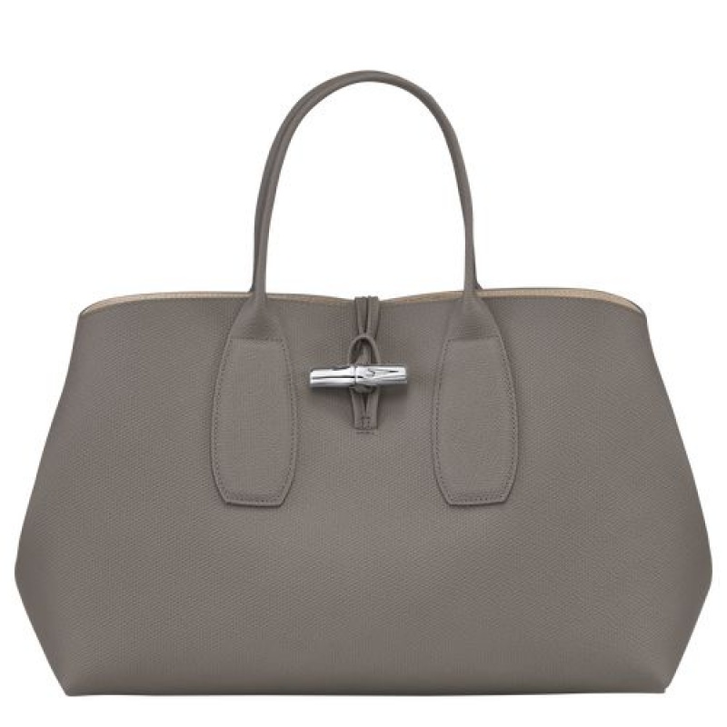 Longchamp Roseau Top handle bag L Turtledove | LGEFCUH-94