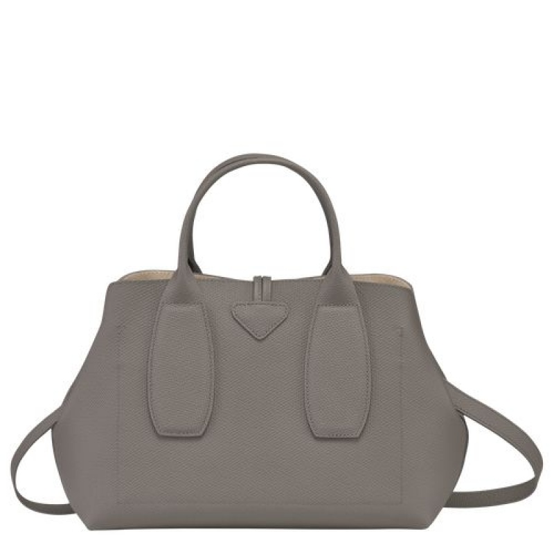 Longchamp Roseau Top handle bag M Turtledove | OLEGMSI-17