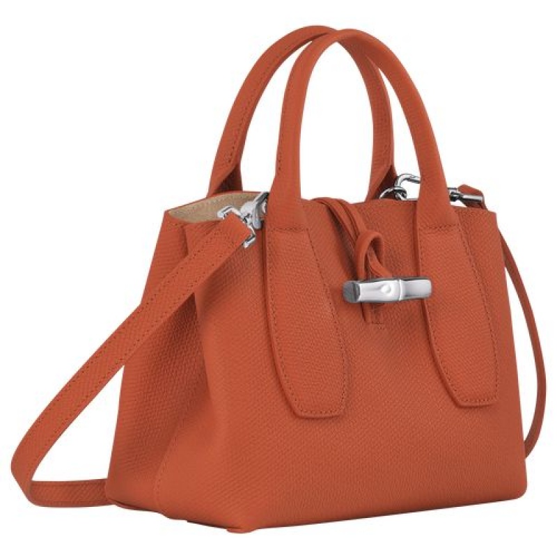 Longchamp Roseau Top handle bag S Brick | QXKMPUJ-26