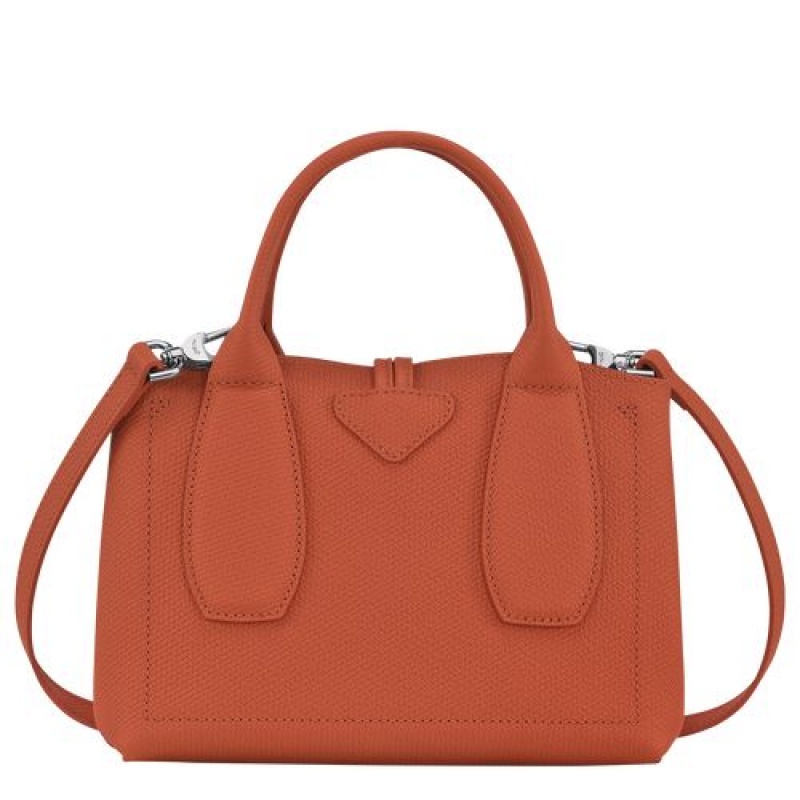 Longchamp Roseau Top handle bag S Brick | QXKMPUJ-26