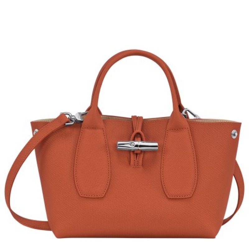 Longchamp Roseau Top handle bag S Brick | QXKMPUJ-26