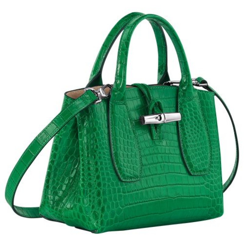 Longchamp Roseau Top handle bag S Green | QIRZCGB-35