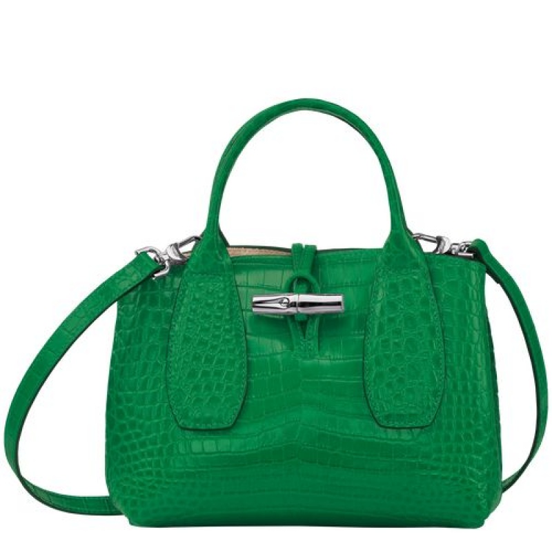 Longchamp Roseau Top handle bag S Green | QIRZCGB-35