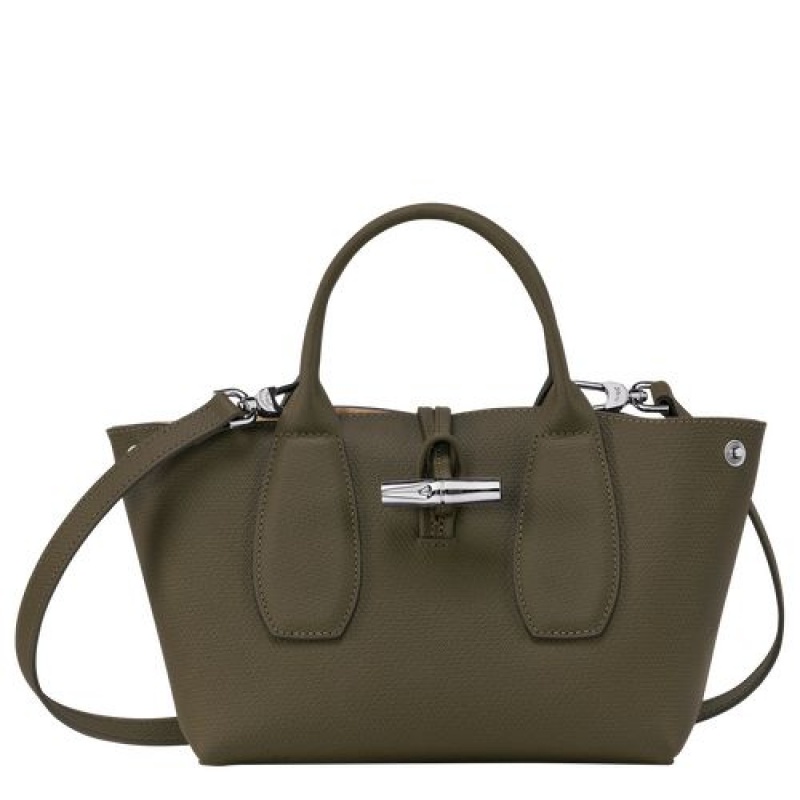 Longchamp Roseau Top handle bag S Khaki | AJVOWBM-13