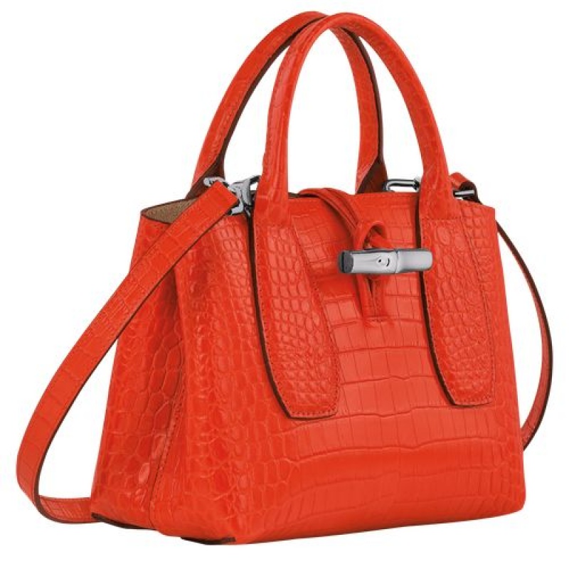 Longchamp Roseau Top handle bag S Orange | VRKJOCA-30