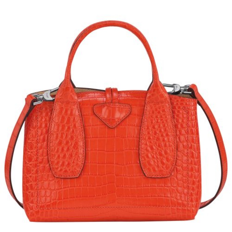 Longchamp Roseau Top handle bag S Orange | VRKJOCA-30