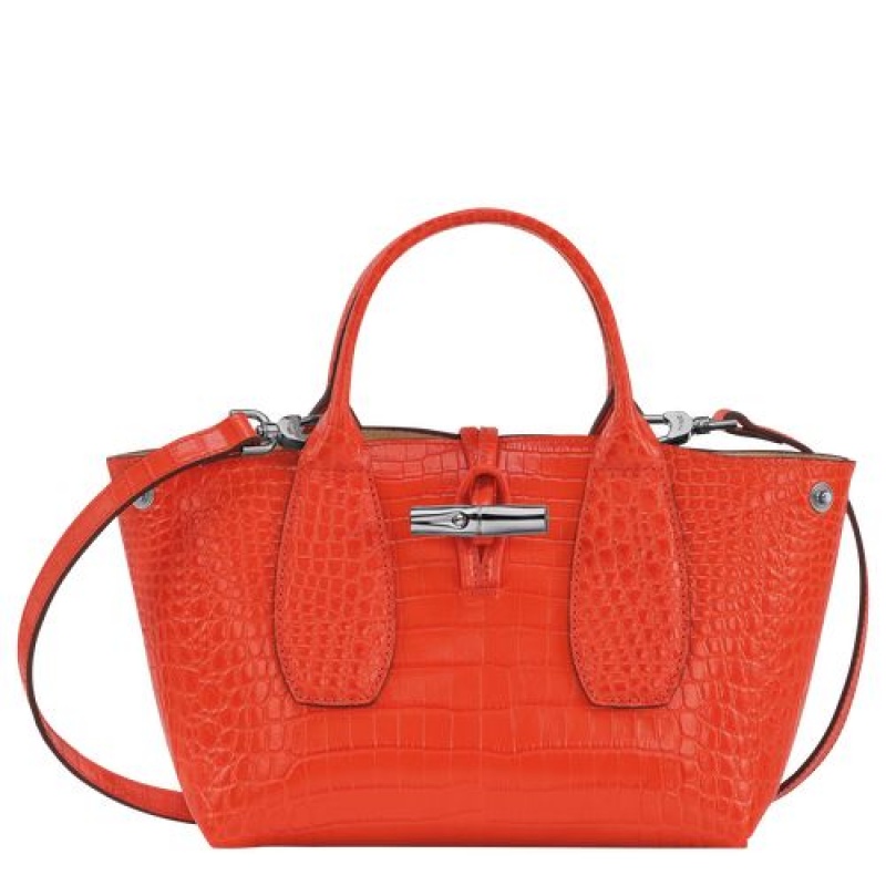 Longchamp Roseau Top handle bag S Orange | VRKJOCA-30