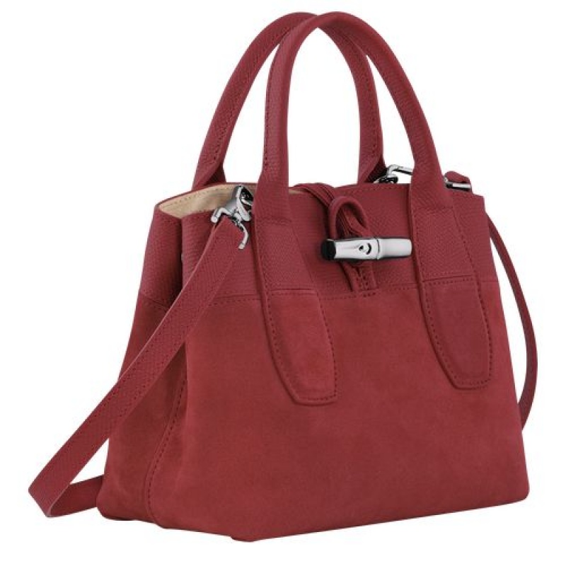 Longchamp Roseau Top handle bag S Red | WPKYHNL-80