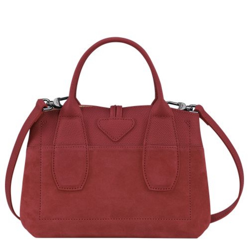 Longchamp Roseau Top handle bag S Red | WPKYHNL-80