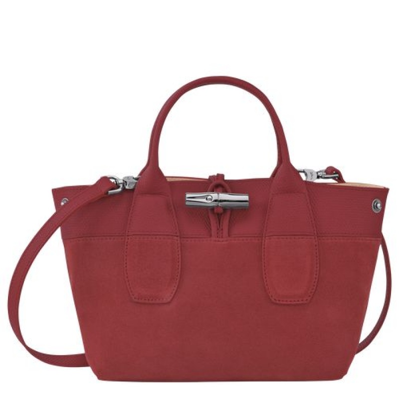 Longchamp Roseau Top handle bag S Red | WPKYHNL-80