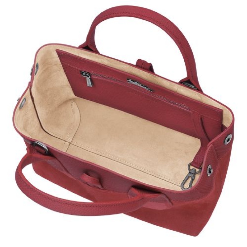 Longchamp Roseau Top handle bag S Red | WPKYHNL-80