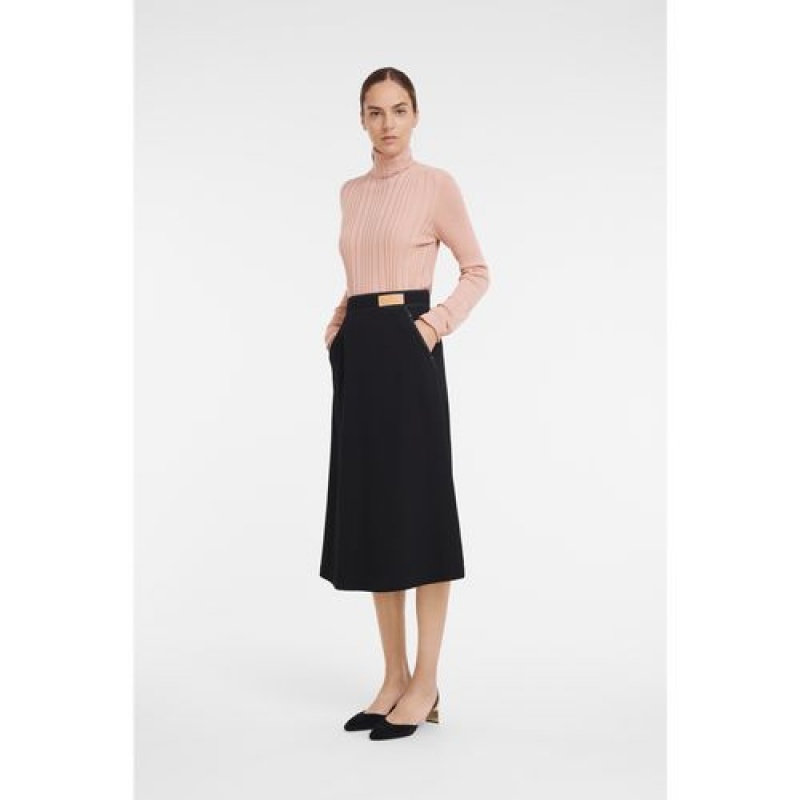 Longchamp Skirt Black | BVEUOSP-79