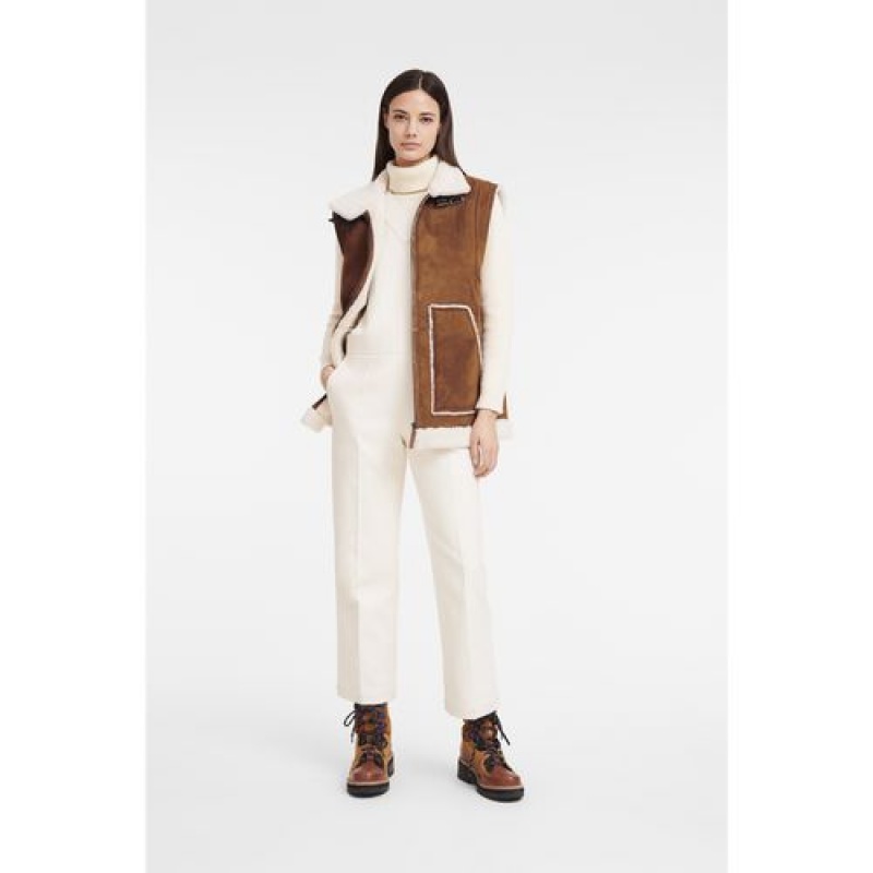 Longchamp Sleeveless jacket Cognac | WYIBQUV-50