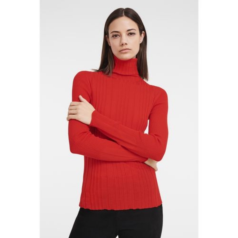 Longchamp Sweater Red Kiss | ORWQSVB-18