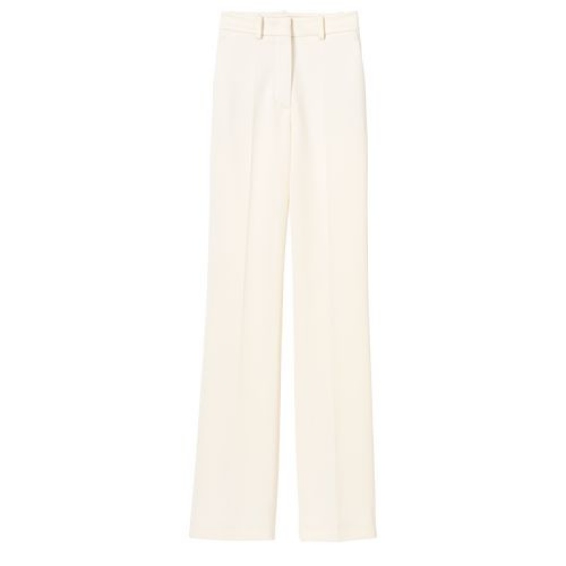 Longchamp Trousers Ivory | KJTZIHF-91