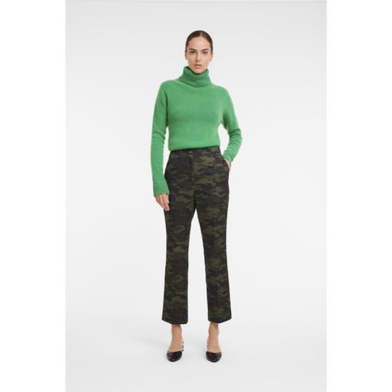 Longchamp Trousers Khaki | GLEQNBH-65