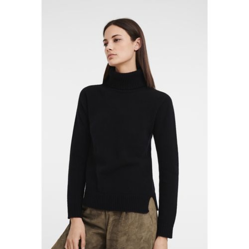 Longchamp Turtleneck sweater Black | CPDAEKM-06