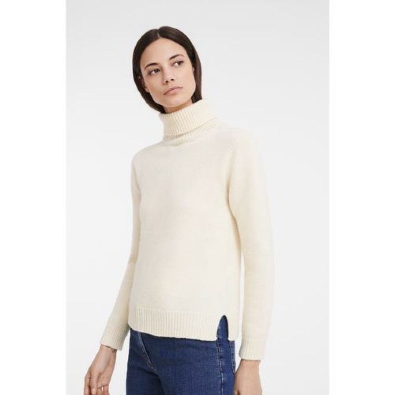 Longchamp Turtleneck sweater Ecru | CORNELS-40