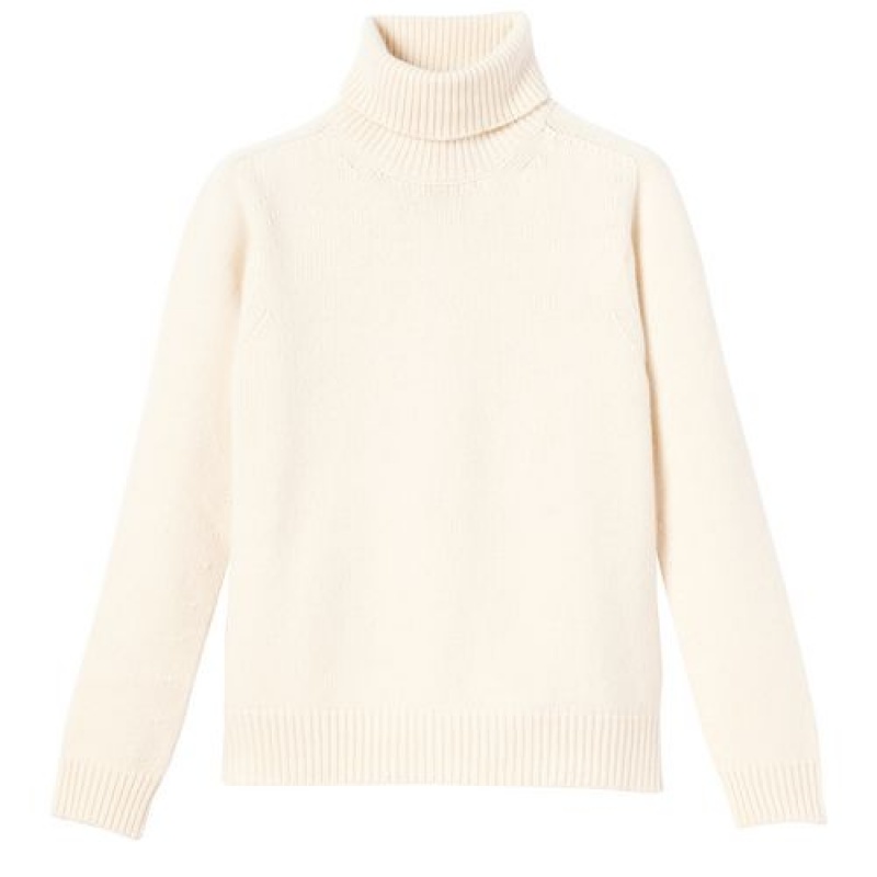 Longchamp Turtleneck sweater Ecru | CORNELS-40