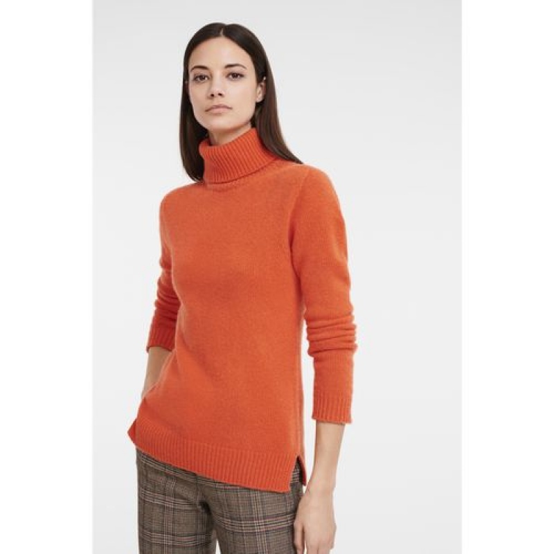 Longchamp Turtleneck sweater Orange | OVYNZPI-01