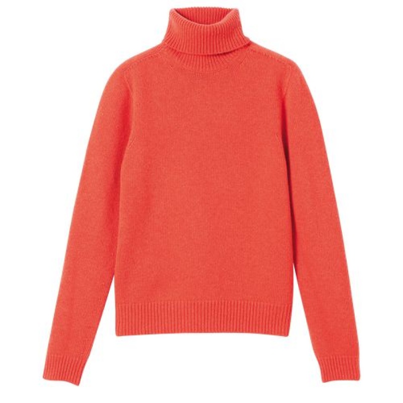 Longchamp Turtleneck sweater Orange | OVYNZPI-01